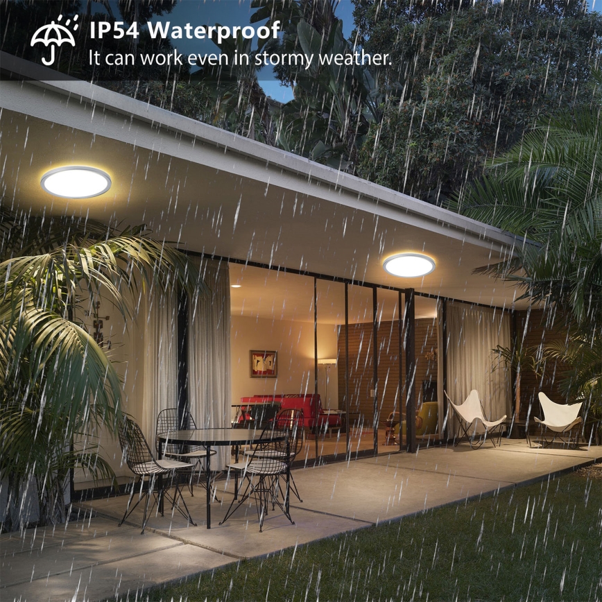 Brilagi - ULTRA SLIM LED Bathroom Ceiling Light LED/12W/230V Ø 22.5 cm Silver IP54