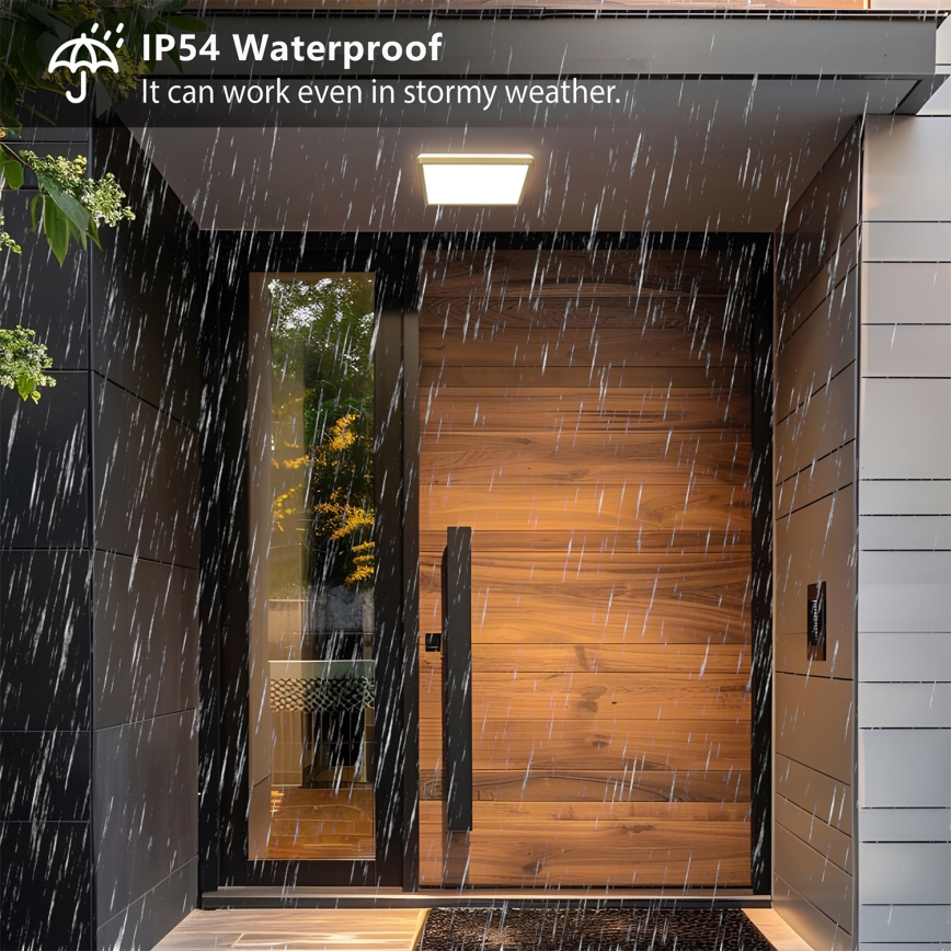 Brilagi - LED Bathroom Ceiling Light ULTRA SLIM LED/18W/230V 30x30 cm Gold IP54