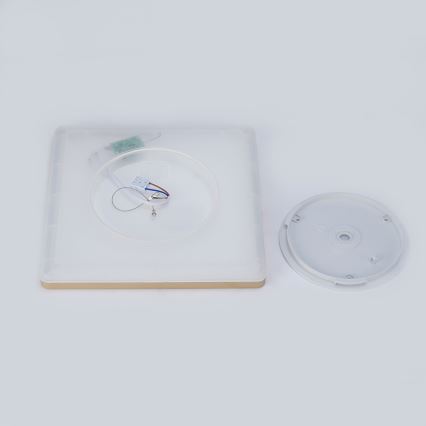 Brilagi - LED Bathroom Ceiling Light ULTRA SLIM LED/18W/230V 30x30 cm Gold IP54