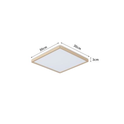 Brilagi - LED Bathroom Ceiling Light ULTRA SLIM LED/18W/230V 30x30 cm Gold IP54