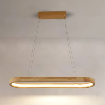 Brilagi - UMEA WOOD LED Cable Pendant, 30W/230V, 70x20 cm, wood
