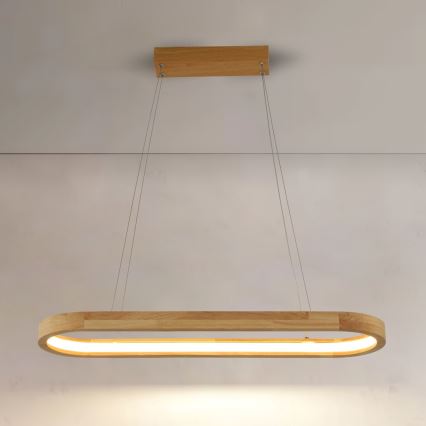 Brilagi - UMEA WOOD LED Cable Pendant, 30W/230V, 70x20 cm, wood