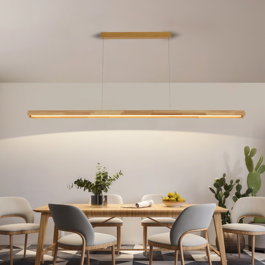 Brilagi - UMEA WOOD LED Cable Pendant, 40W/230V, 150 cm, Wood