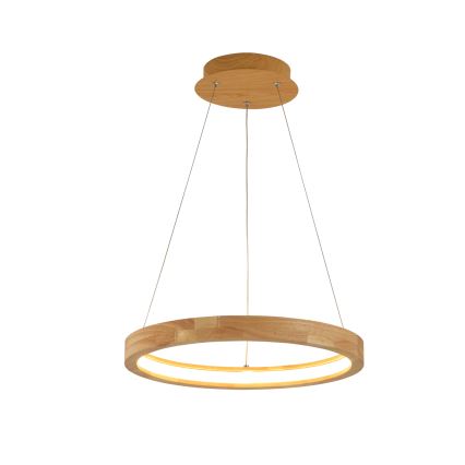 Brilagi - UMEA WOOD LED Cable Pendant Lamp, LED/30W/230V, Ø 40 cm, Rubberwood
