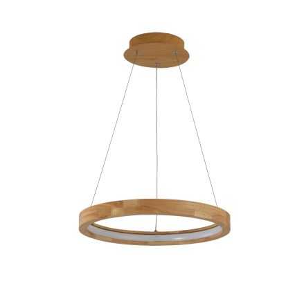 Brilagi - UMEA WOOD LED Cable Pendant Lamp, LED/30W/230V, Ø 40 cm, Rubberwood