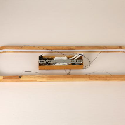 Brilagi - UMEA WOOD LED Cable-Suspended Pendant Light LED/40W/230V 90x22 cm Wood