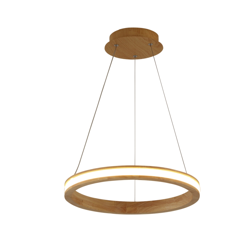 Brilagi - UMEA WOOD LED Pendant Lamp on Cable LED/30W/230V Ø 40 cm Rubberwood
