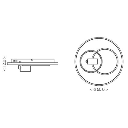 Brilagi - UNITY LED dimmable ceiling light LED/60W/230V + 1xGU10/3W 3000-6000K Ø 50 cm white/black + remote control