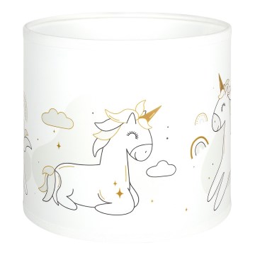 BRILAGI - Universal BOBO E27 Lampshade, 15 cm diameter, White with Unicorns