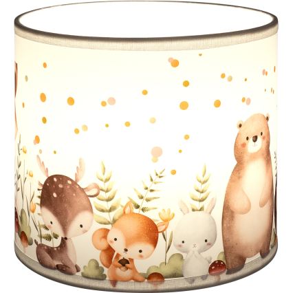 BRILAGI - Universal BOBO E27 lampshade, Ø 15 cm, white/animal design