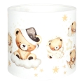 BRILAGI - Universal BOBO E27 Lampshade Ø 15 cm, White/Teddy Bears