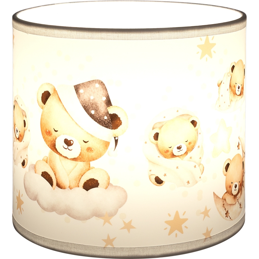 BRILAGI - Universal BOBO E27 Lampshade Ø 15 cm, White/Teddy Bears