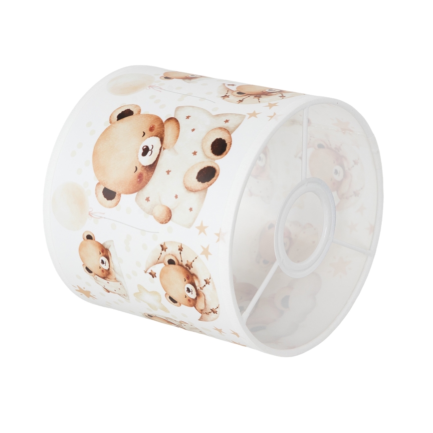 BRILAGI - Universal BOBO E27 Lampshade Ø 15 cm, White/Teddy Bears