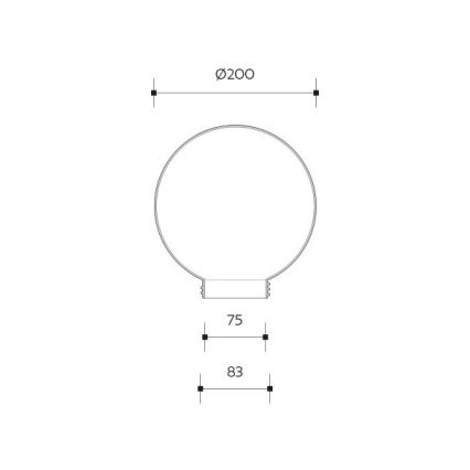 Brilagi - Universal Replacement Lampshade HARBOR E27, Ø 20 cm, Clear