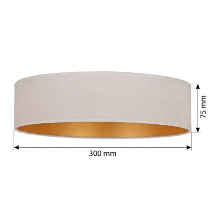 BRILAGI - Universal VELVET Replacement Lampshade, Ø 30 cm, Cream/Gold