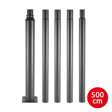 Brilagi - URBAN metal lighting pole, 5 m mast, Ø 58 mm, anthracite