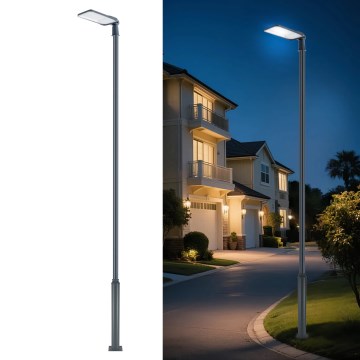Brilagi - URBANLIGHT LED Outdoor Street Light with 5 m Pole and Swivel Joint, 200W/230V, Anthracite, IP65