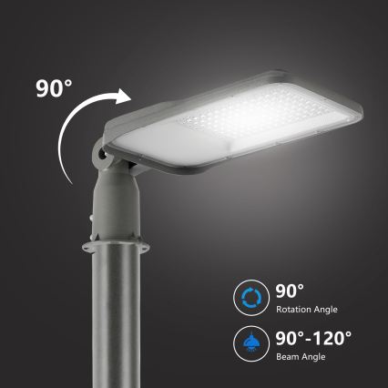 Brilagi - URBANLIGHT LED Street Light LED/100W/230V Gray IP65