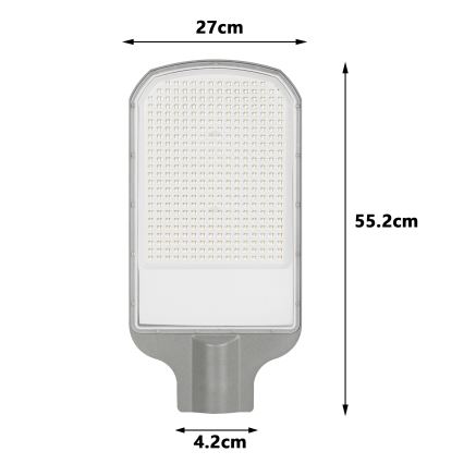 Brilagi - URBANLIGHT LED Street Light LED/200W/230V Grey IP65