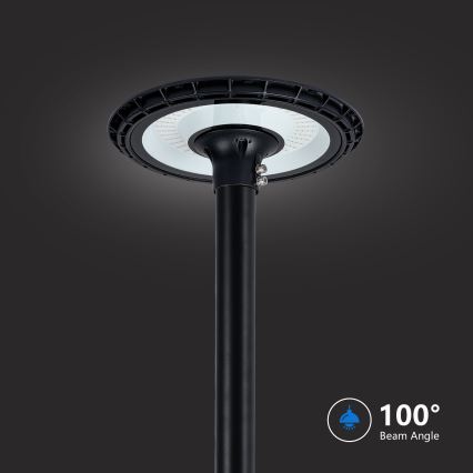 Brilagi - URBANSPARK LED street lamp with 3 m pole, 120W, 230V, black, IP65