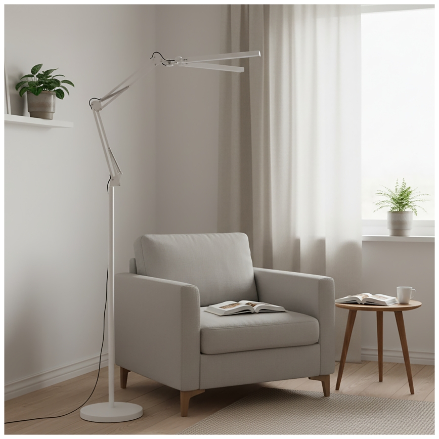 Brilagi - LED Dimmable Flexible Floor Lamp VARIO LED/14W/230V 3000-6000K 157 cm White
