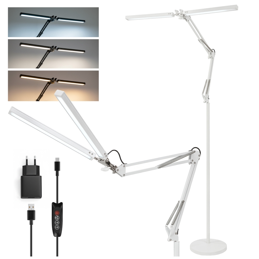 Brilagi - LED Dimmable Flexible Floor Lamp VARIO LED/14W/230V 3000-6000K 157 cm White