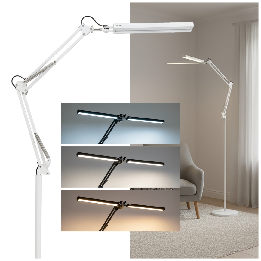 Brilagi - LED Dimmable Flexible Floor Lamp VARIO LED/14W/230V 3000-6000K 157 cm White