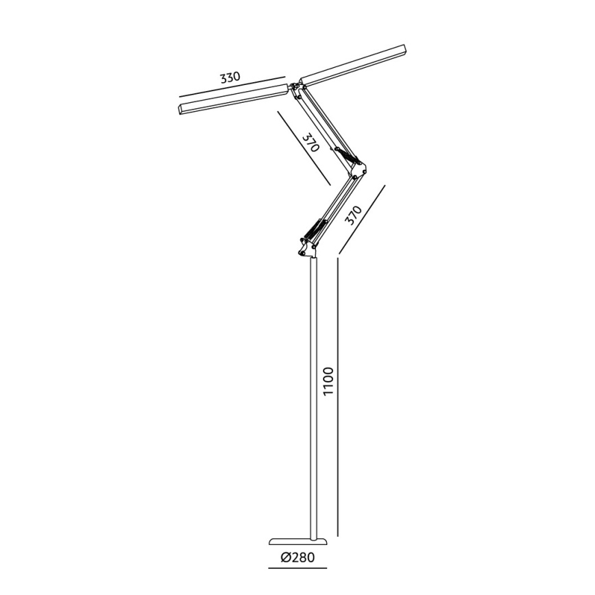 Brilagi - LED Dimmable Flexible Floor Lamp VARIO LED/14W/230V 3000-6000K 157 cm White