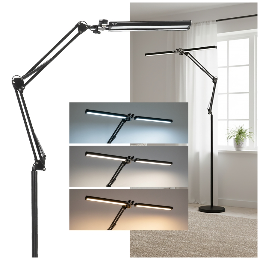 Brilagi - LED Dimmable Flexible Floor Lamp VARIO LED/14W/230V 3000-6000K 157 cm Black