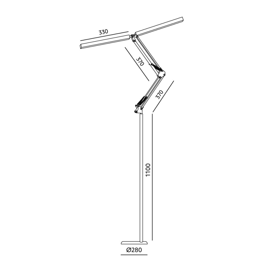 Brilagi - LED Dimmable Flexible Floor Lamp VARIO LED/14W/230V 3000-6000K 157 cm Black