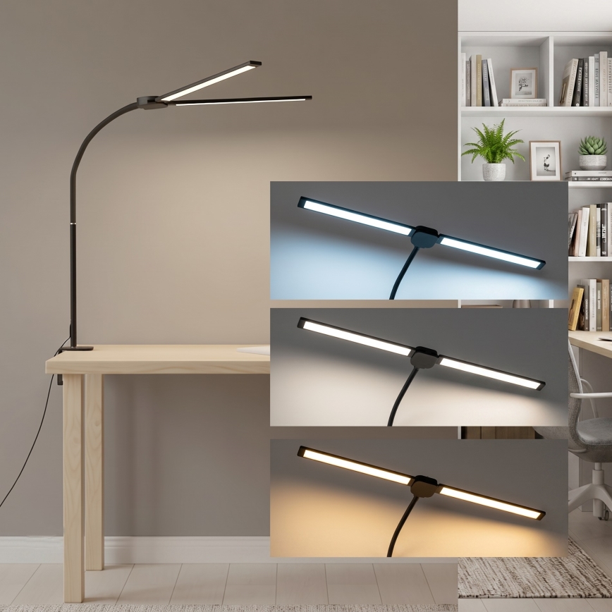 BRILAGI - VARIO USB Dimmable LED Desk Lamp, 14W/5V, 3000-6000K, Black