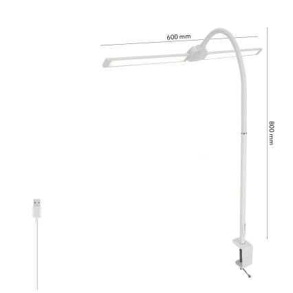 BRILAGI - VARIO USB Dimmable LED Desk Lamp LED/14W/5V 3000-6000K White