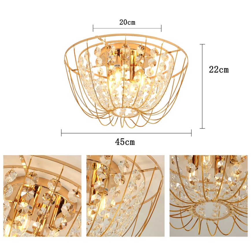 Brilagi - VASTERAS Flush-Mount Ceiling Light 4xE14/40W/230V Ø 45 cm