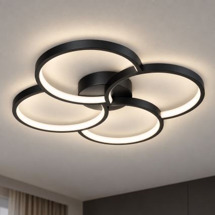 BRILAGI - VELO LED Ceiling Light, 42W/230V, 4000K, Ø 52 cm, Black