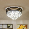 Brilagi - VELURE LED Crystal Ceiling Light, 5x E14 / 40W / 230V, Ø 46 cm, Black