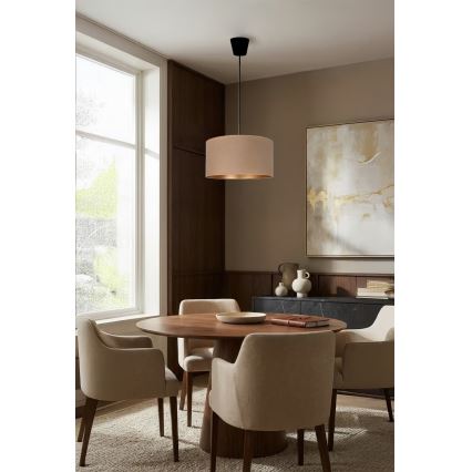 Brilagi - VELVET Cable Pendant Light 1x E27/60W/230V, Ø 40 cm, beige/gold