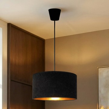 Brilagi - VELVET Cable Pendant Light 1xE27/60W/230V Ø 40 cm Black/Gold