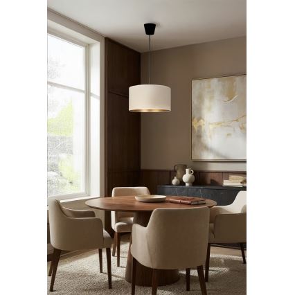 Brilagi - VELVET Cable Pendant Light 1xE27/60W/230V Ø 40 cm cream/gold