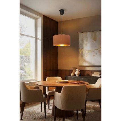 Brilagi - VELVET pendant light on cable 1xE27/60W/230V Ø 40 cm beige/gold