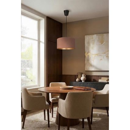 Brilagi - VELVET pendant light on cable 1xE27/60W/230V Ø 40 cm beige/gold