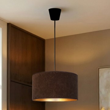Brilagi - VELVET pendant light on cable 1xE27/60W/230V Ø 40 cm brown/gold