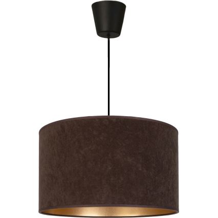 Brilagi - VELVET pendant light on cable 1xE27/60W/230V Ø 40 cm brown/gold