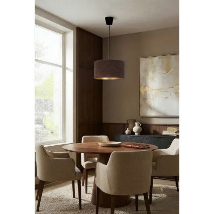 Brilagi - VELVET pendant light on cable 1xE27/60W/230V Ø 40 cm brown/gold