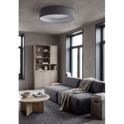 Brilagi - VELVET SIMPLE LED Ceiling Light, 24W/230V, 3000K, Ø 45 cm, grey