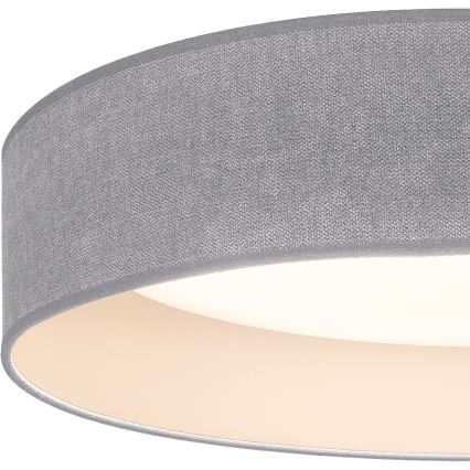 Brilagi - VELVET SIMPLE LED Ceiling Light, 24W/230V, 3000K, Ø 45 cm, grey