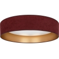 Brilagi - VELVET SIMPLE LED Ceiling Light 24W/230V 4000K Ø 45 cm Burgundy/Gold