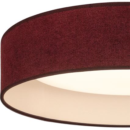 BRILAGI - VELVET SIMPLE LED Ceiling Light 36W/230V 3000K (Warm White) Ø 55 cm, Burgundy
