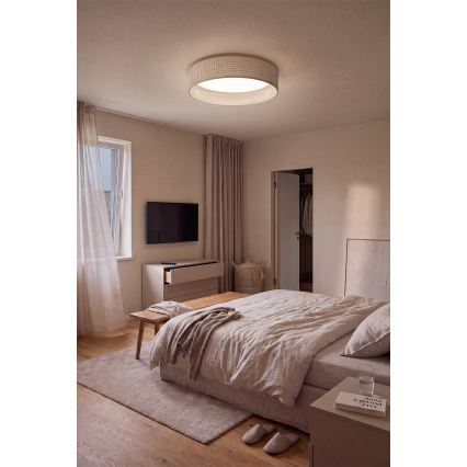 Brilagi - VELVET SMARTIX Dimmable LED Ceiling Light LED/24W/230V 3000-6000K Ø 45 cm Beige Wi-Fi Tuya Beacon + Remote Control