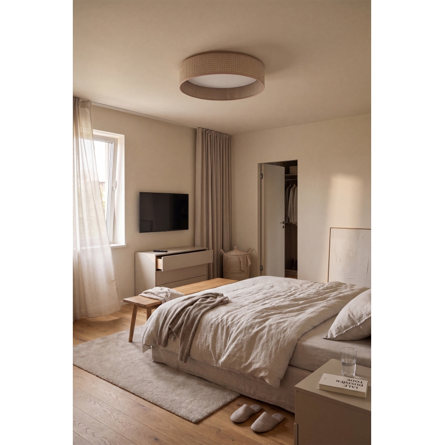 Brilagi - VELVET SMARTIX Dimmable LED Ceiling Light LED/24W/230V 3000-6000K Ø 45 cm Beige Wi-Fi Tuya Beacon + Remote Control