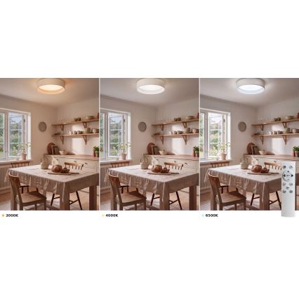 BRILAGI - LED Dimmable Ceiling Light VELVET SMART VARI LED/24W/230V 3000-6500K Ø 45 cm white + remote control